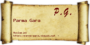 Parma Gara névjegykártya